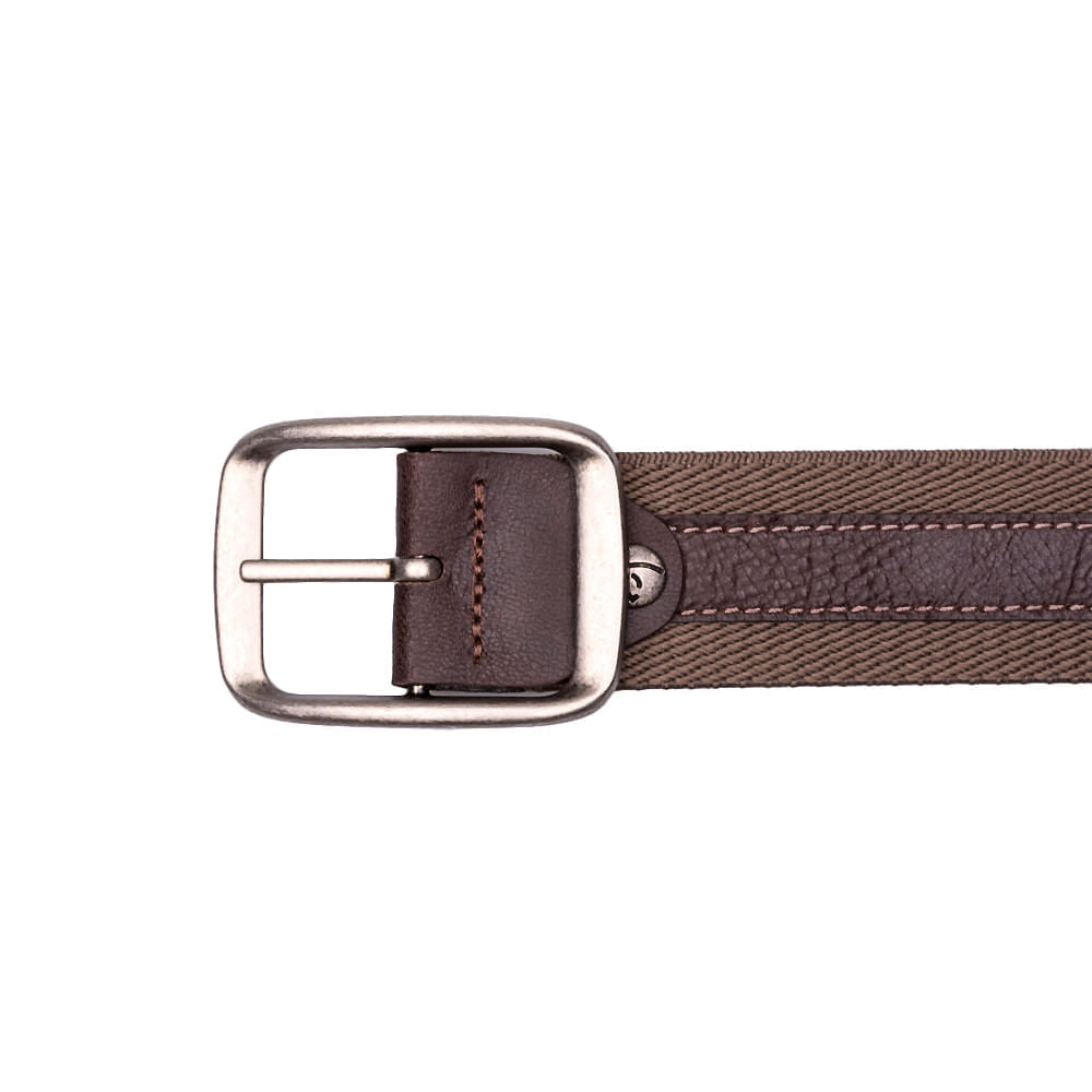 Cinto Masculino Casual Fascar Dupla Face Em Couro e Lona