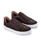 Sapatênis Masculino Casual Fascar Braga Marrom Em Couro