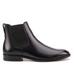 Bota Masculina Social Fascar Chelsea Preta em Couro