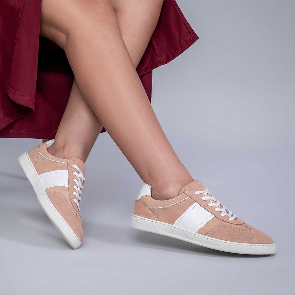 Tênis Feminino Fascar Rosa Em Couro