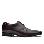Sapato Masculino Social Fascar Airtech Derby Marrom Em Couro