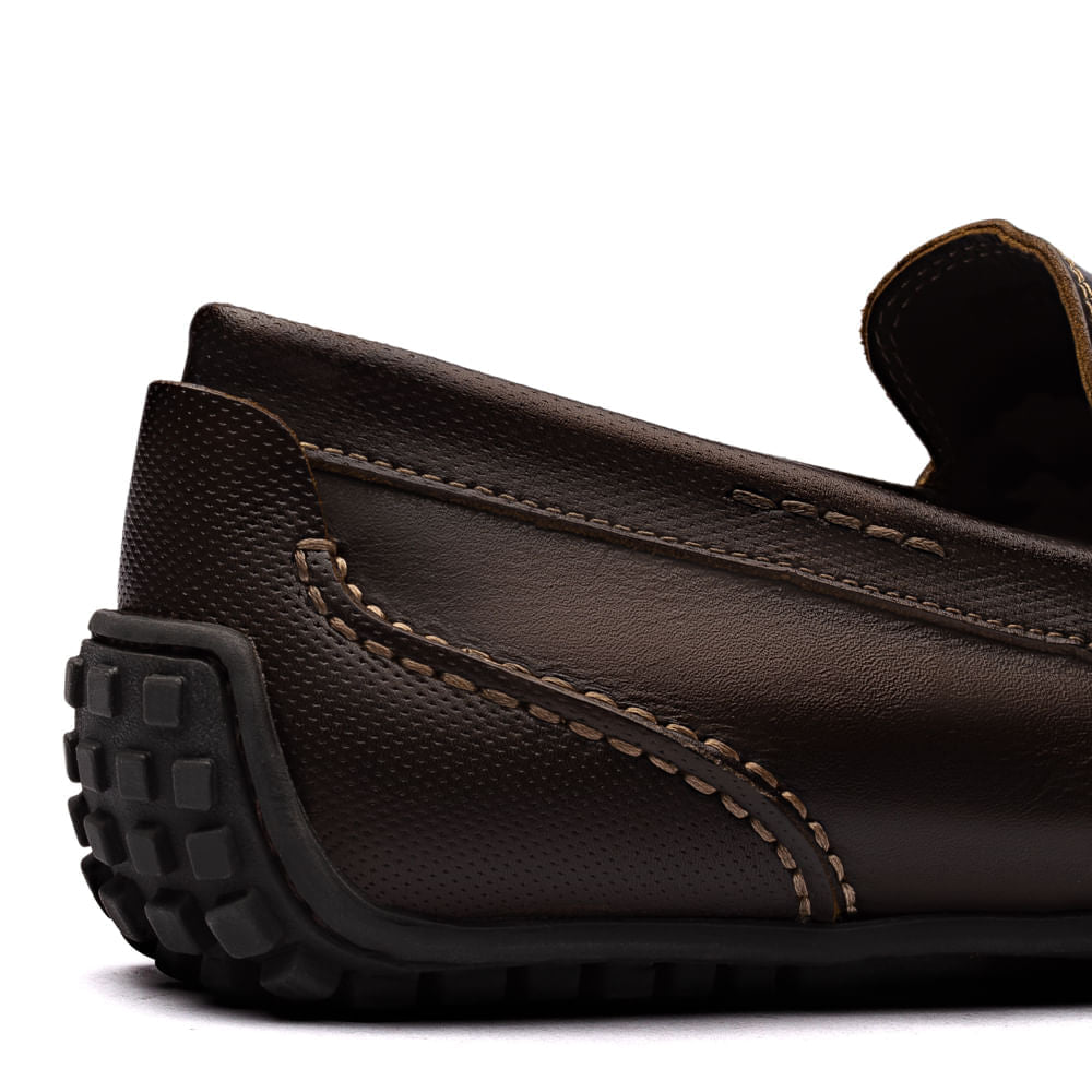 Drive Masculino Fascar Marrom Em Couro