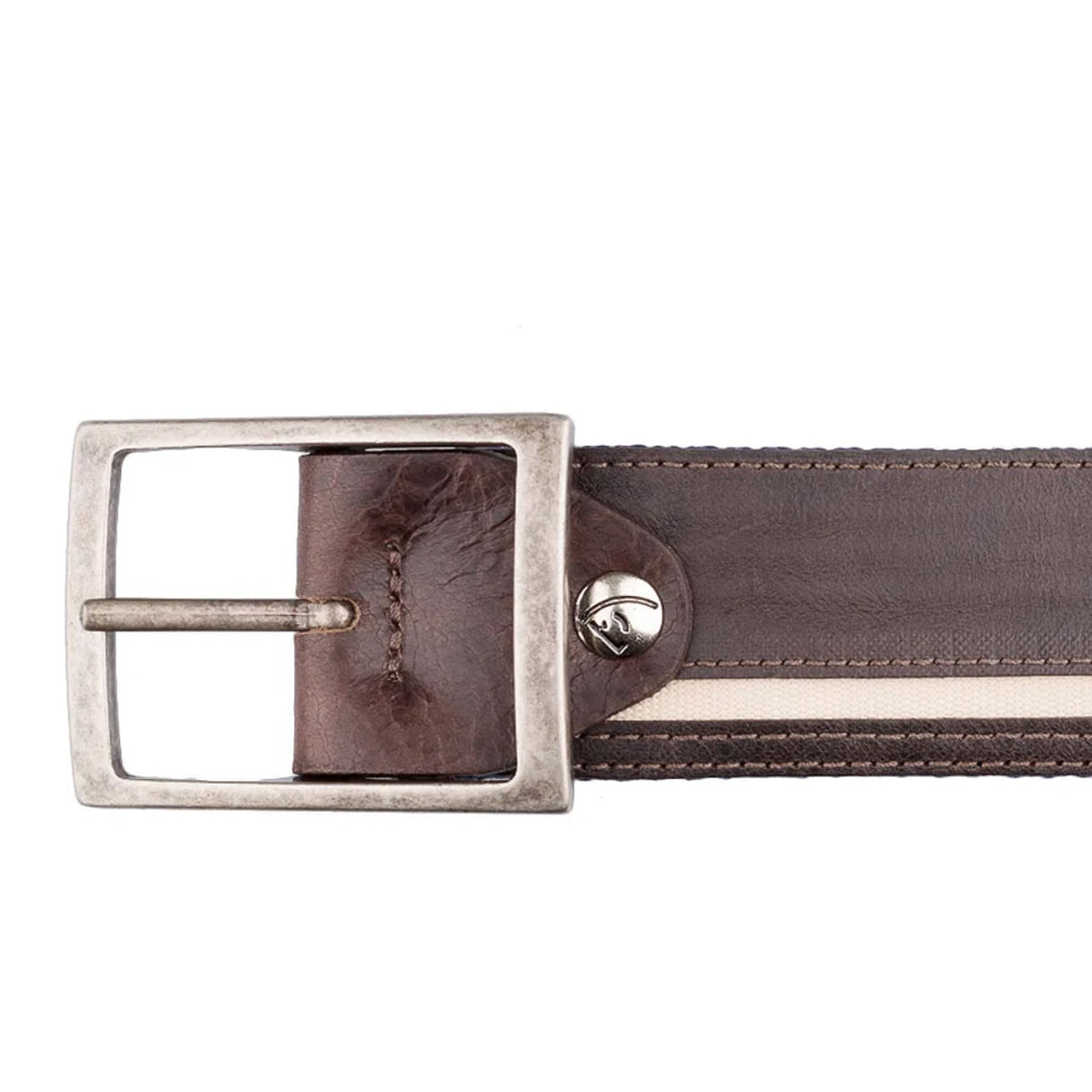 Cinto Masculino Casual Fascar Dupla Face Em Couro e Lona