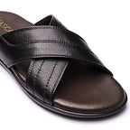 Chinelo Masculino Fascar Lite Preto em Couro