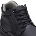 Bota Masculina Casual Fascar Preta Em Couro
