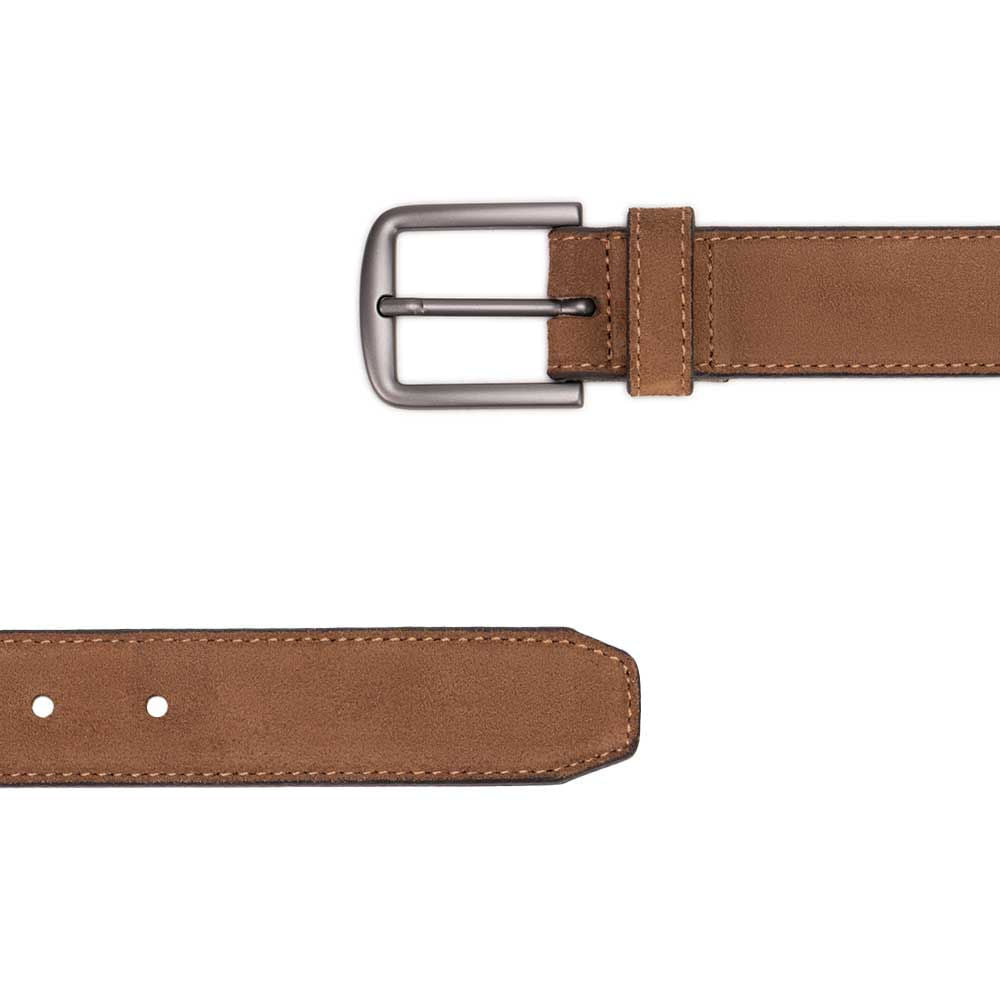 Cinto Masculino Casual Fascar Marrom Em Couro