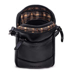 Bolsa Masculina Transversal Fascar Preta Em Couro
