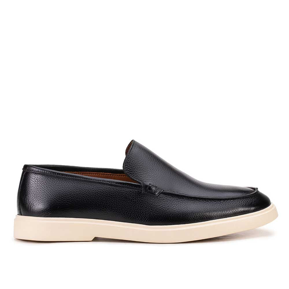 Mocassim Masculino Casual Fascar LITE Preto em Couro