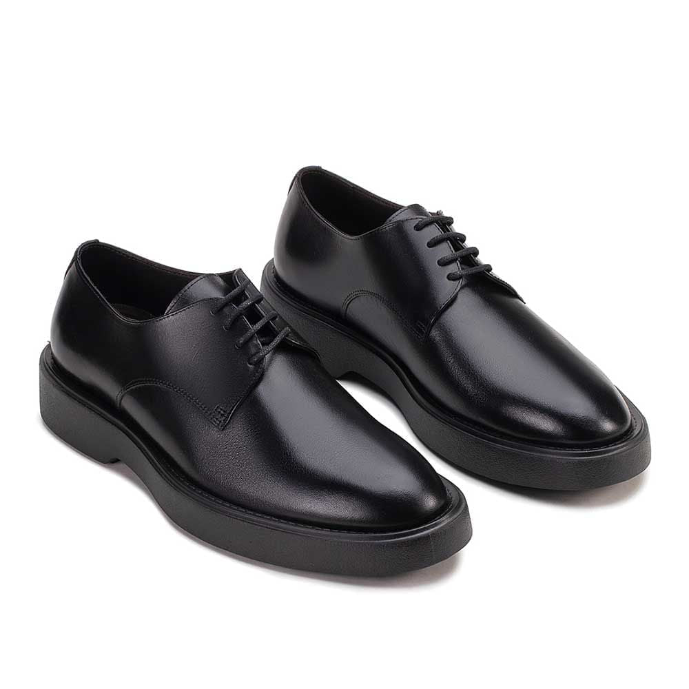 Sapato Masculino Casual Derby Fascar LITE Preto em Couro