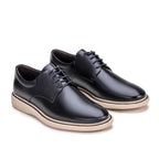 Sapato Masculino Casual Derby Fascar Mafra Preto Em Couro