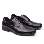 Sapato Masculino Social Fascar Active Air Flow Derby Preto Em Couro