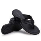 Chinelo Masculino Fascar Preto Em Couro