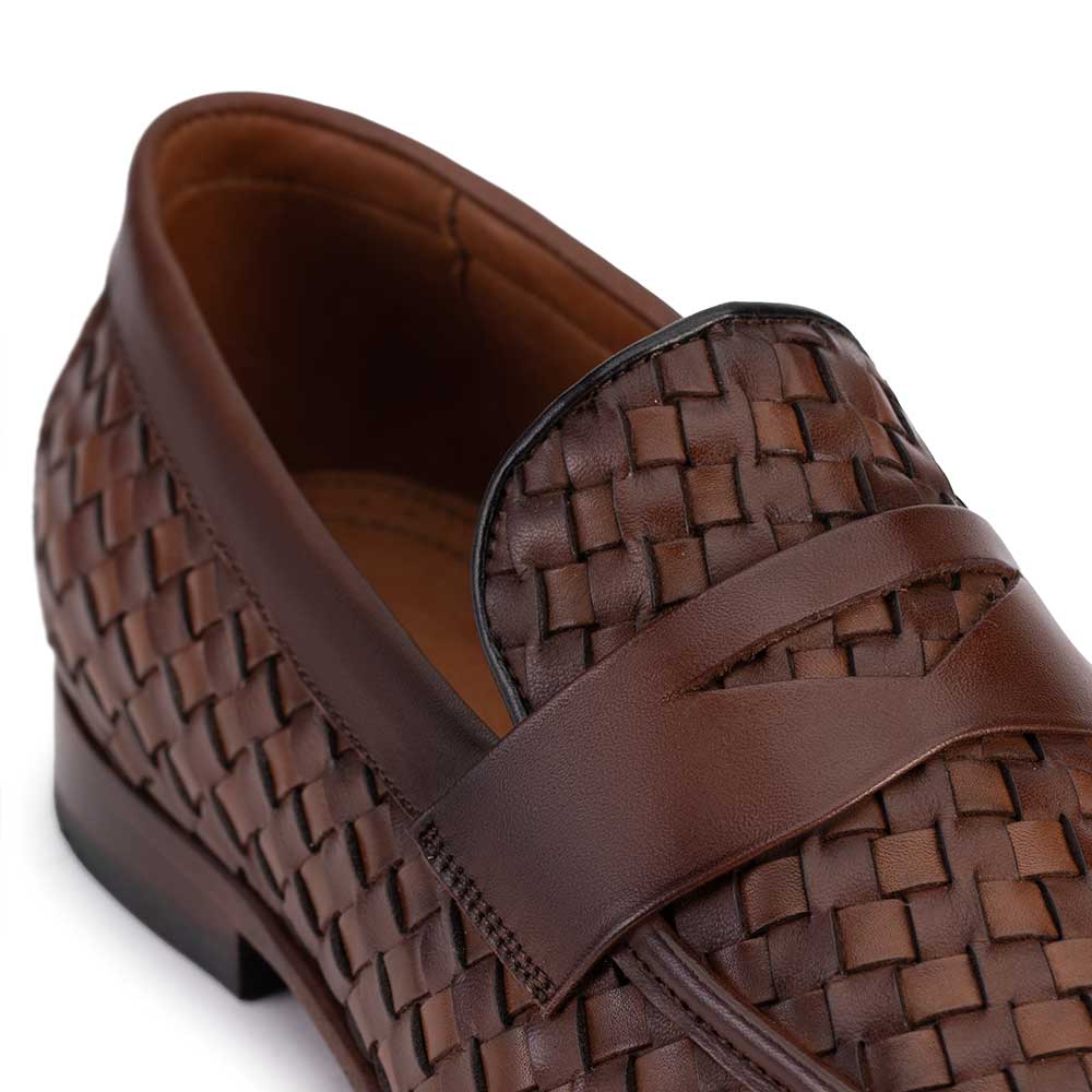 Mocassim Masculino Casual Fascar Penny Loafer Marrom em Couro