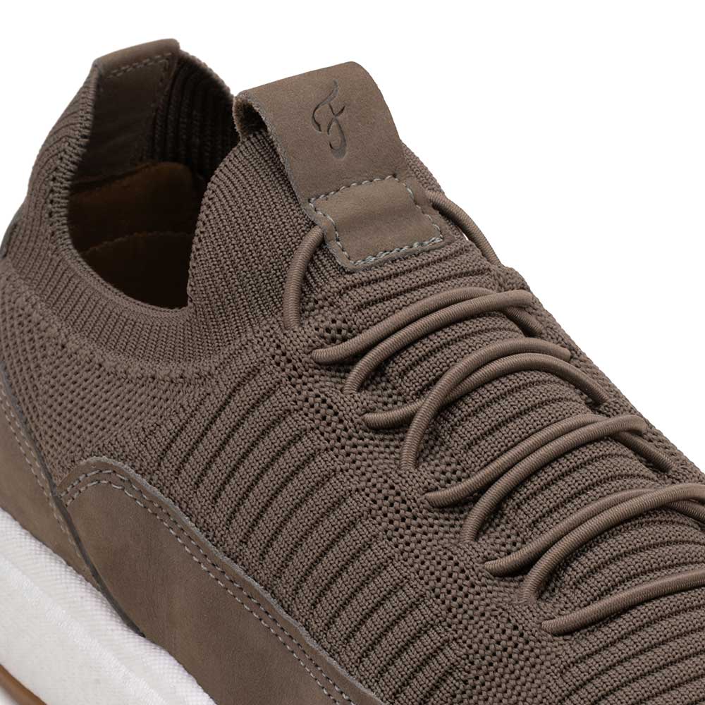 Tênis Masculino Casual Fascar Izi Cinza Em Knit