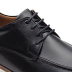 Sapato Masculino Casual Fascar Lite Derby Preto Em Couro