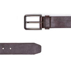 Cinto Masculino Casual Fascar Marrom  Em Couro