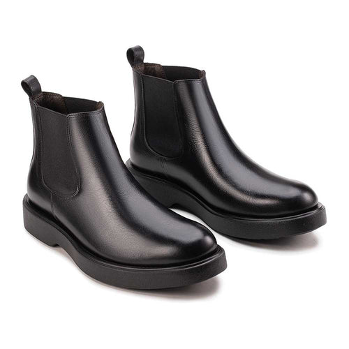Bota Masculina Casual Fascar LITE Chelsea Preta em Couro