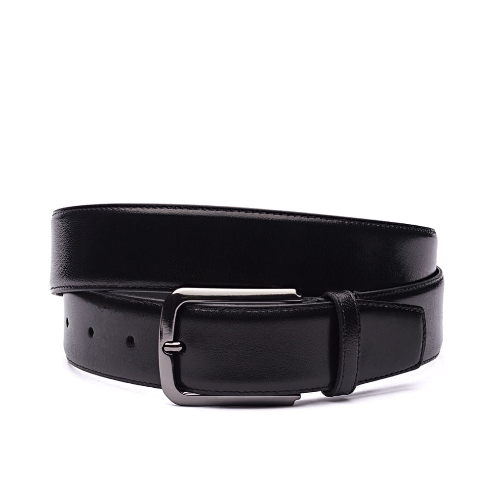 Cinto Masculino Social Fascar Preto Em Couro