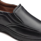 Mocassim Masculino Social Fascar Lite Preto Em Couro