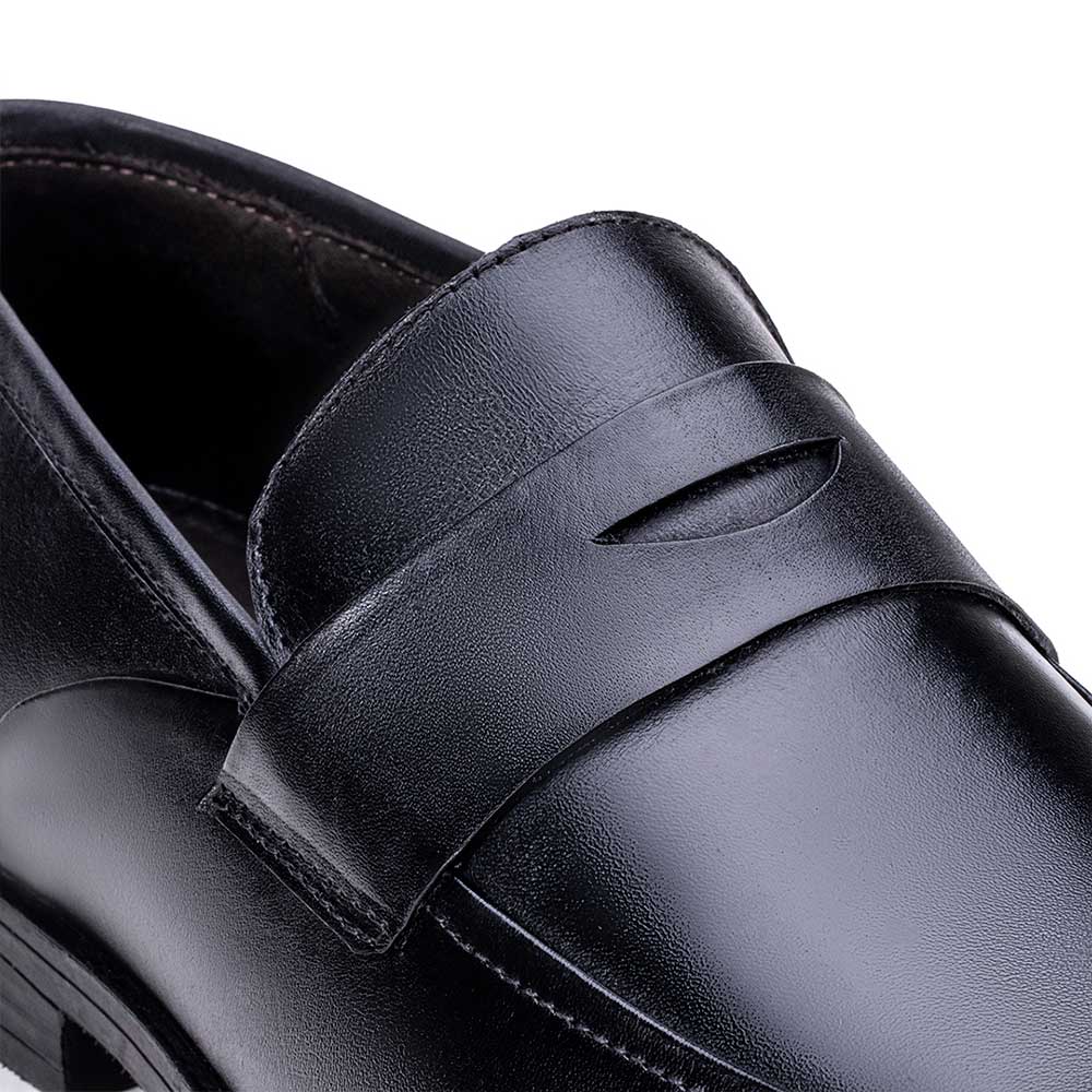 Mocassim Masculino Social Fascar Preto Em Couro