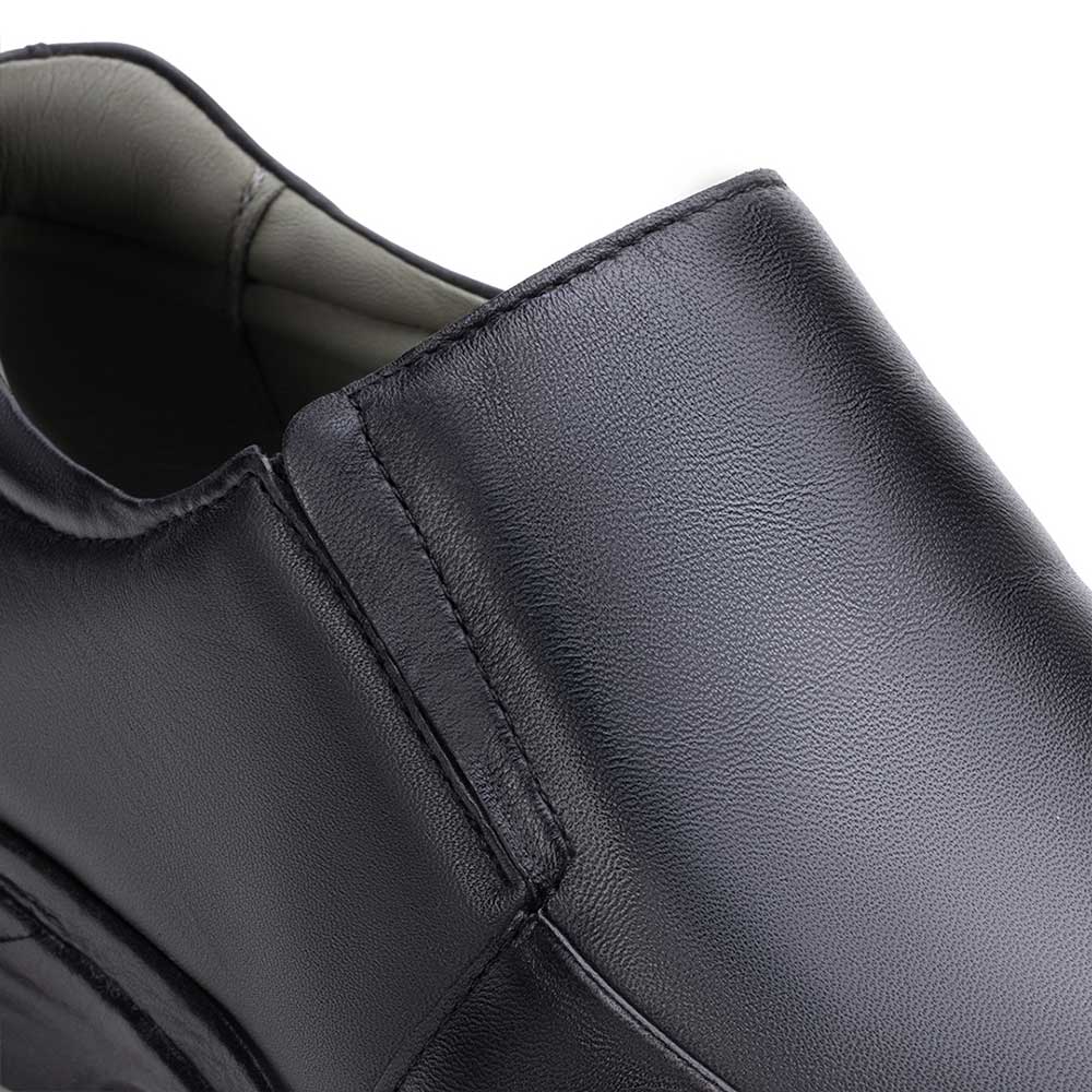 Mocassim Masculino Social Fascar Preto Em Couro