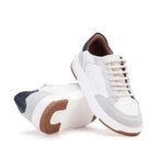 Tênis Masculino Casual Fascar Branco Em Couro