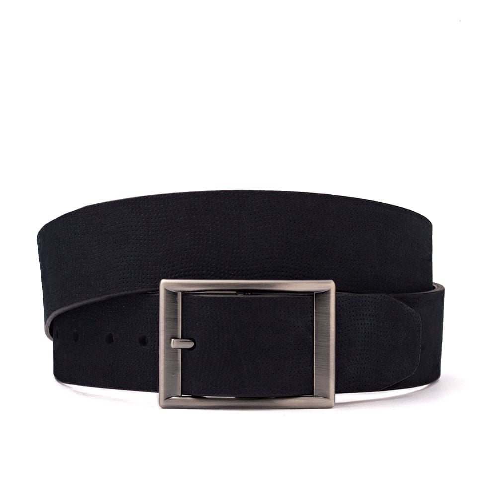 Cinto Masculino Casual Fascar Azul Em Couro