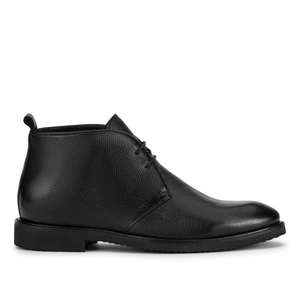 Bota Masculina Social Fascar Preta em Couro