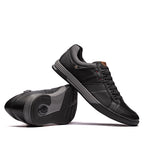 Sapatênis Masculino Casual Fascar Izi Preto Em Couro