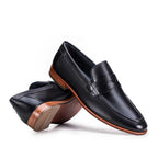 Mocassim Masculino Social Fascar Penny Loafer Preto Em Couro