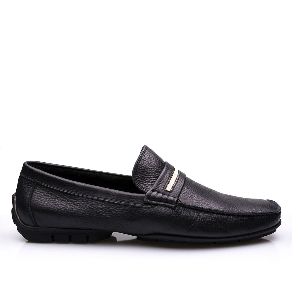 Drive Masculino Fascar Preto Em Couro