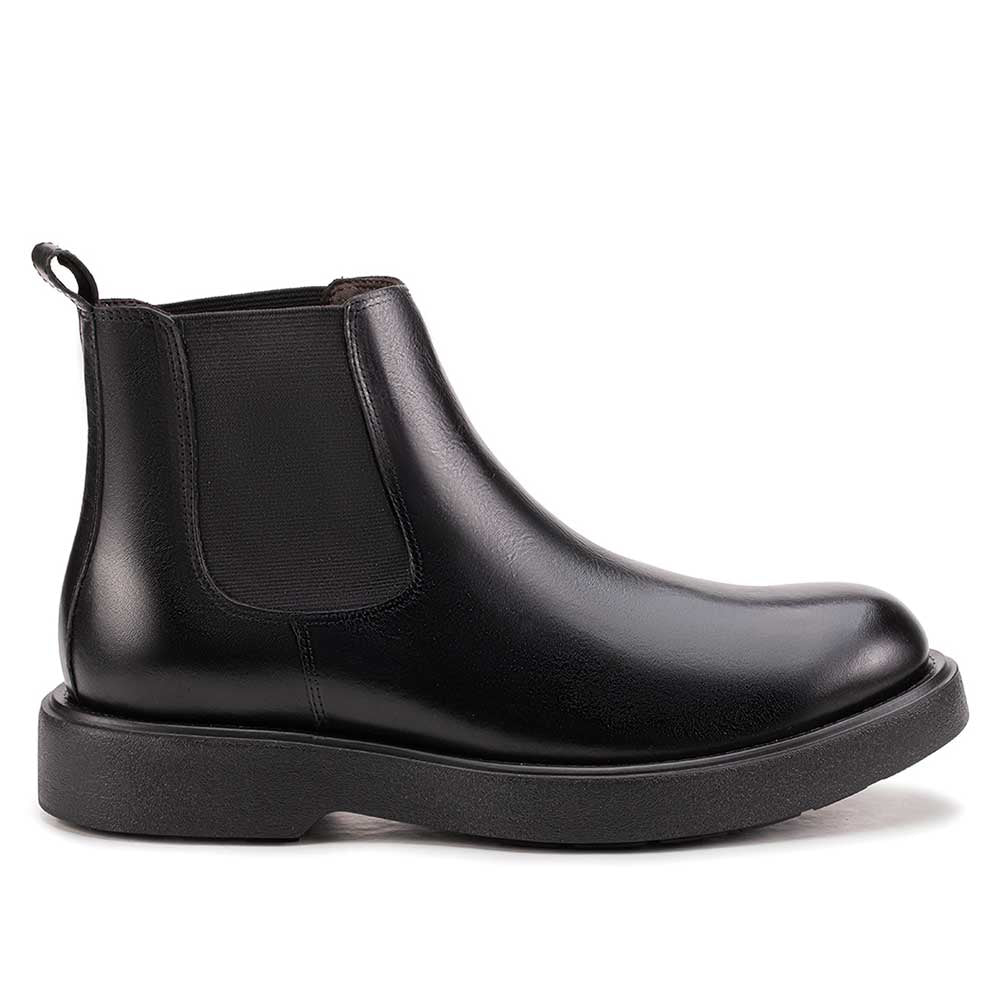 Bota Masculina Casual Fascar LITE Chelsea Preta em Couro
