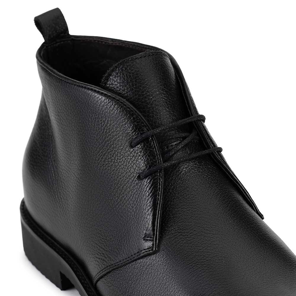 Bota Masculina Social Fascar Preta em Couro