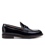 Mocassim Feminino Fascar Preto Salto Baixo Em Couro
