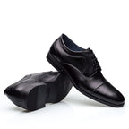 Sapato Masculino Social Fascar Derby Cap Toe Preto em Couro