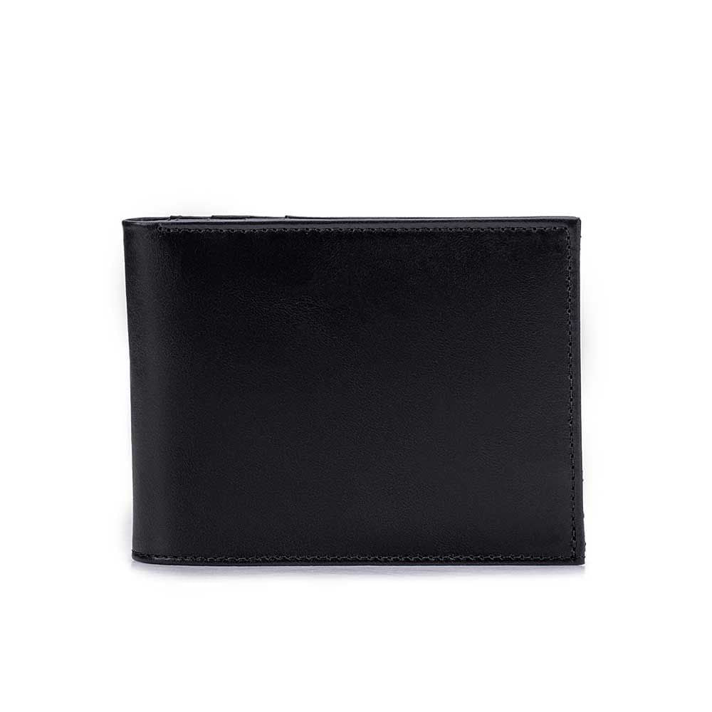 Carteira Masculina Fascar Preta Em Couro Com Proteção Rfid