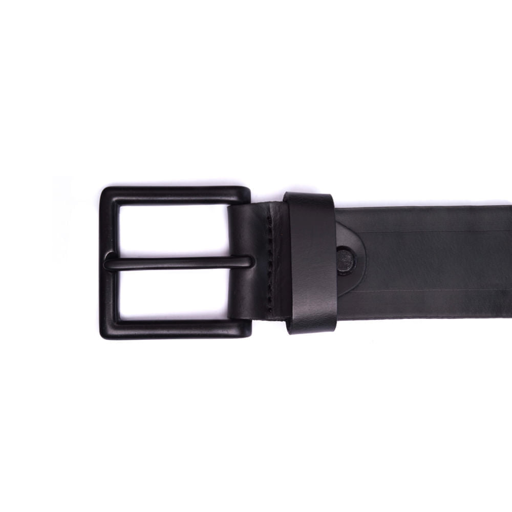 Cinto Masculino Casual Fascar Preto Em Couro
