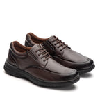 Sapato Masculino Social Derby Fascar Izi Marrom Em Couro