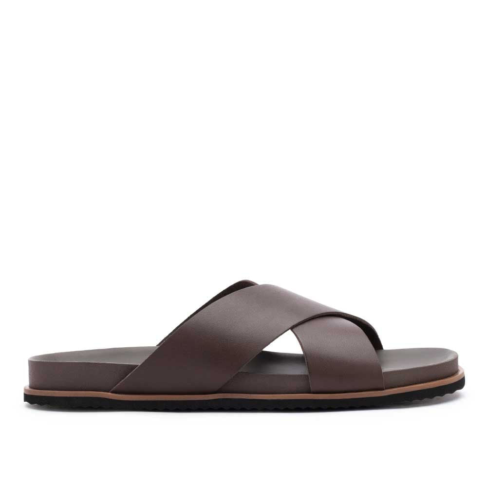 Chinelo Masculino Fascar LITE Marrom em Couro