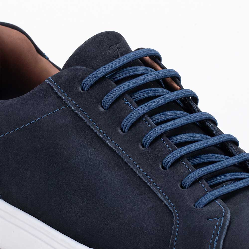 Sapatênis Masculino Casual Fascar Braga Azul-Marinho Em Couro