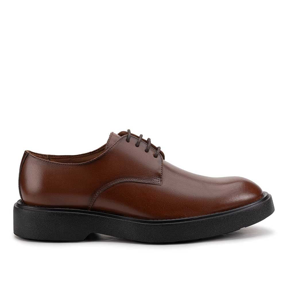 Sapato Masculino Casual Derby Fascar LITE Marrom em Couro