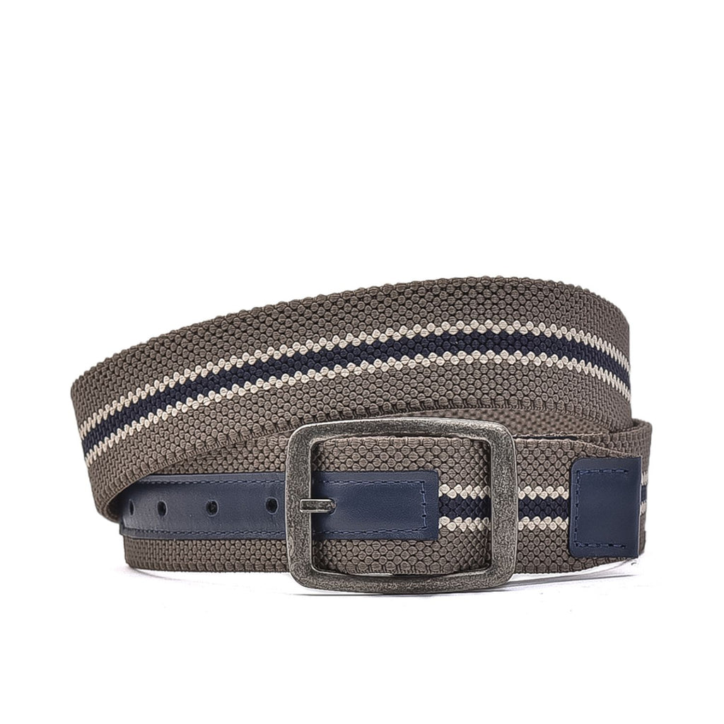 Cinto Masculino Casual Fascar Dupla Face Cinza Em Lona Flexível