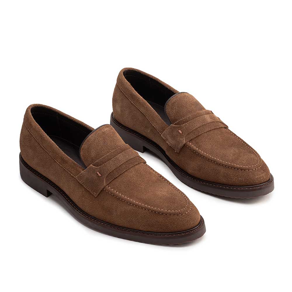 Mocassim Masculino Casual Fascar Capuccino em Couro