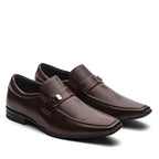 Sapato Masculino Social Fascar Lite Derby Marrom Em Couro