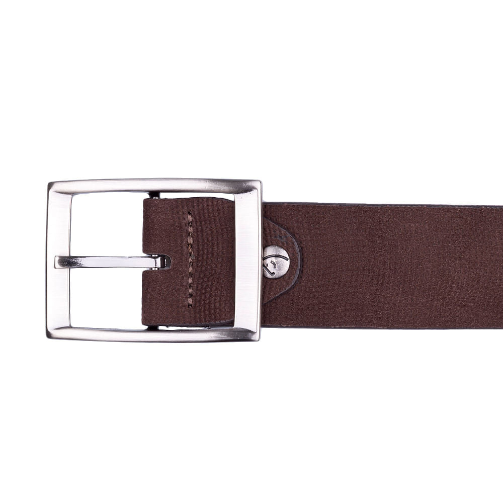 Cinto Masculino Casual Fascar Marrom Em Couro