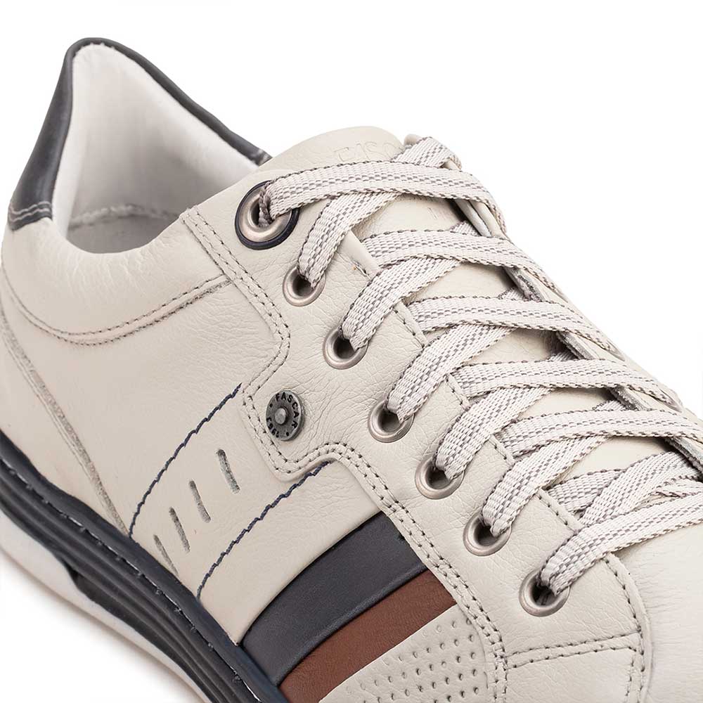 Sapatênis Masculino Casual Fascar Branco Em Couro