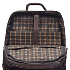 Mochila Masculina Executiva Fascar Marrom Em Couro