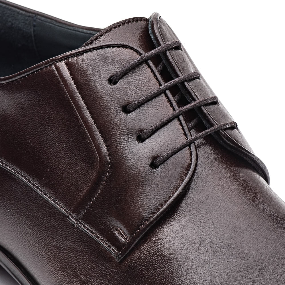 Sapato Masculino Social Fascar Derby Preto Em Couro