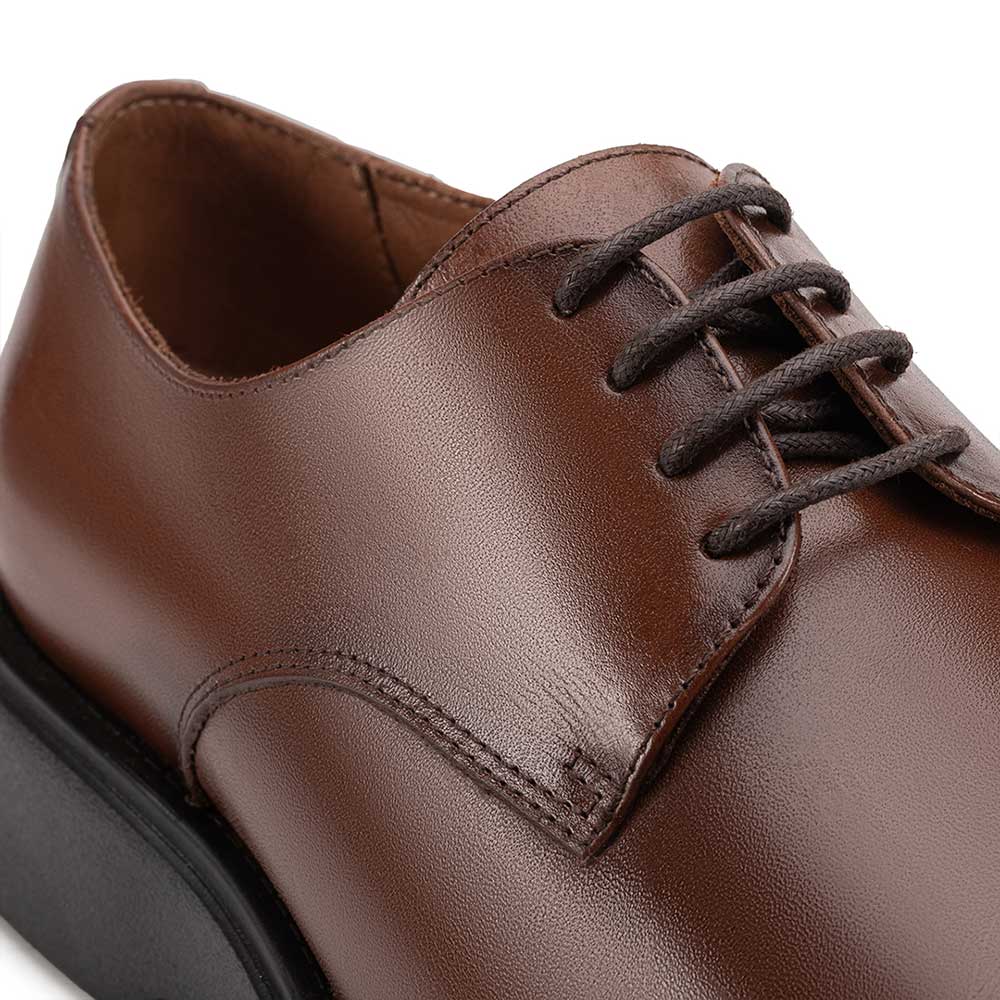 Sapato Masculino Casual Derby Fascar LITE Marrom em Couro