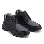 Bota Masculina Casual Fascar Preta Em Couro